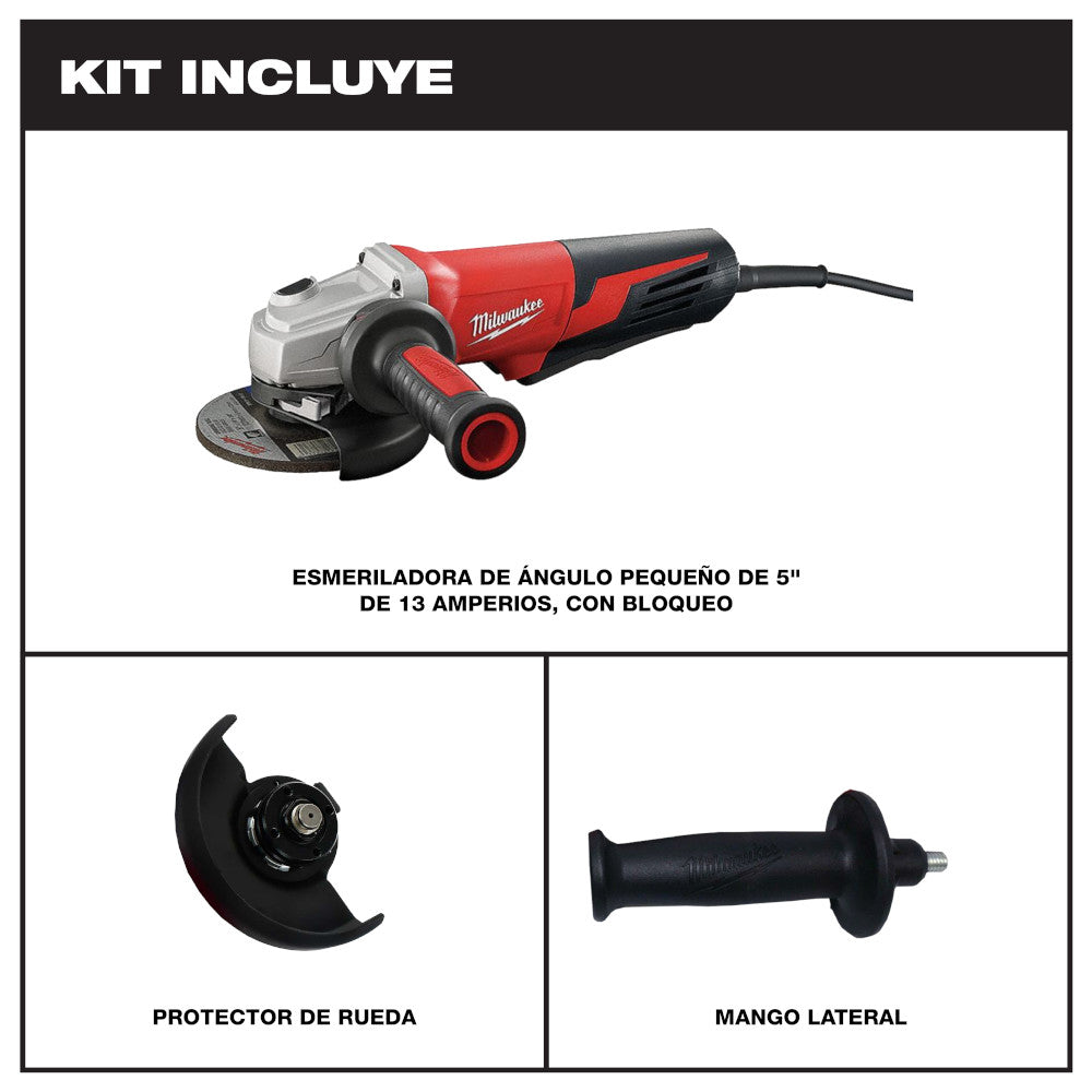 Miniesmeriladora 5 Pulg 1500W 6117-30 Milwaukee