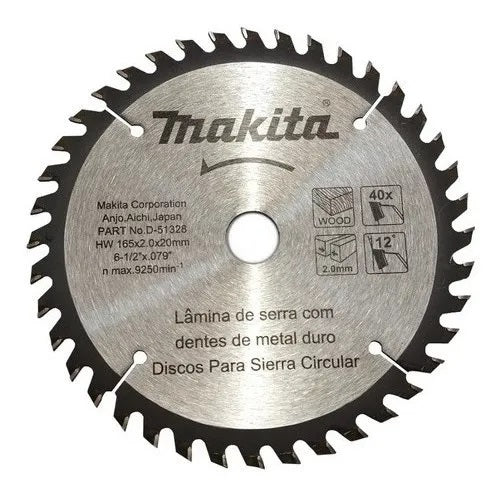 Disco de sierra para madera 6-1/2"  D51328 Makita