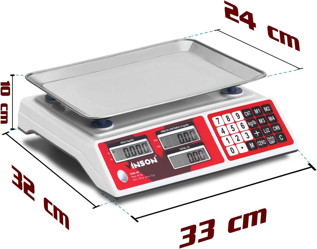 Báscula electrónica Vinson 40 Kg VINS40 Rhino