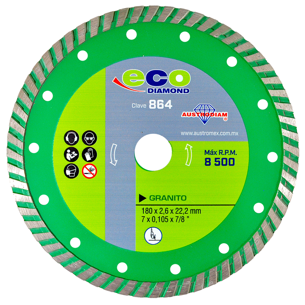 Disco de Diamante Turbo Granito 7” 864 Austromex