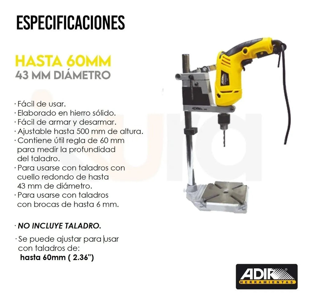 Soporte vertical para taladro de 60 mm 888 Adir