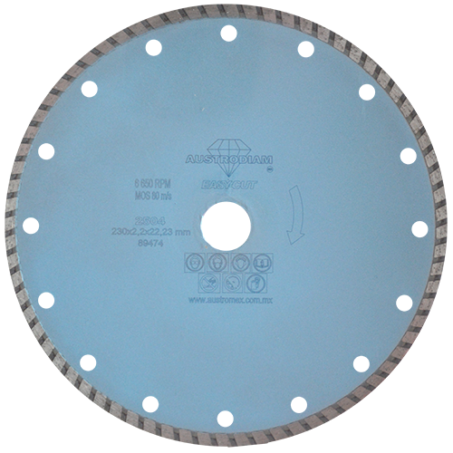Disco de diamante turbo Easy-cut 9 Pulg 2504 Austromex