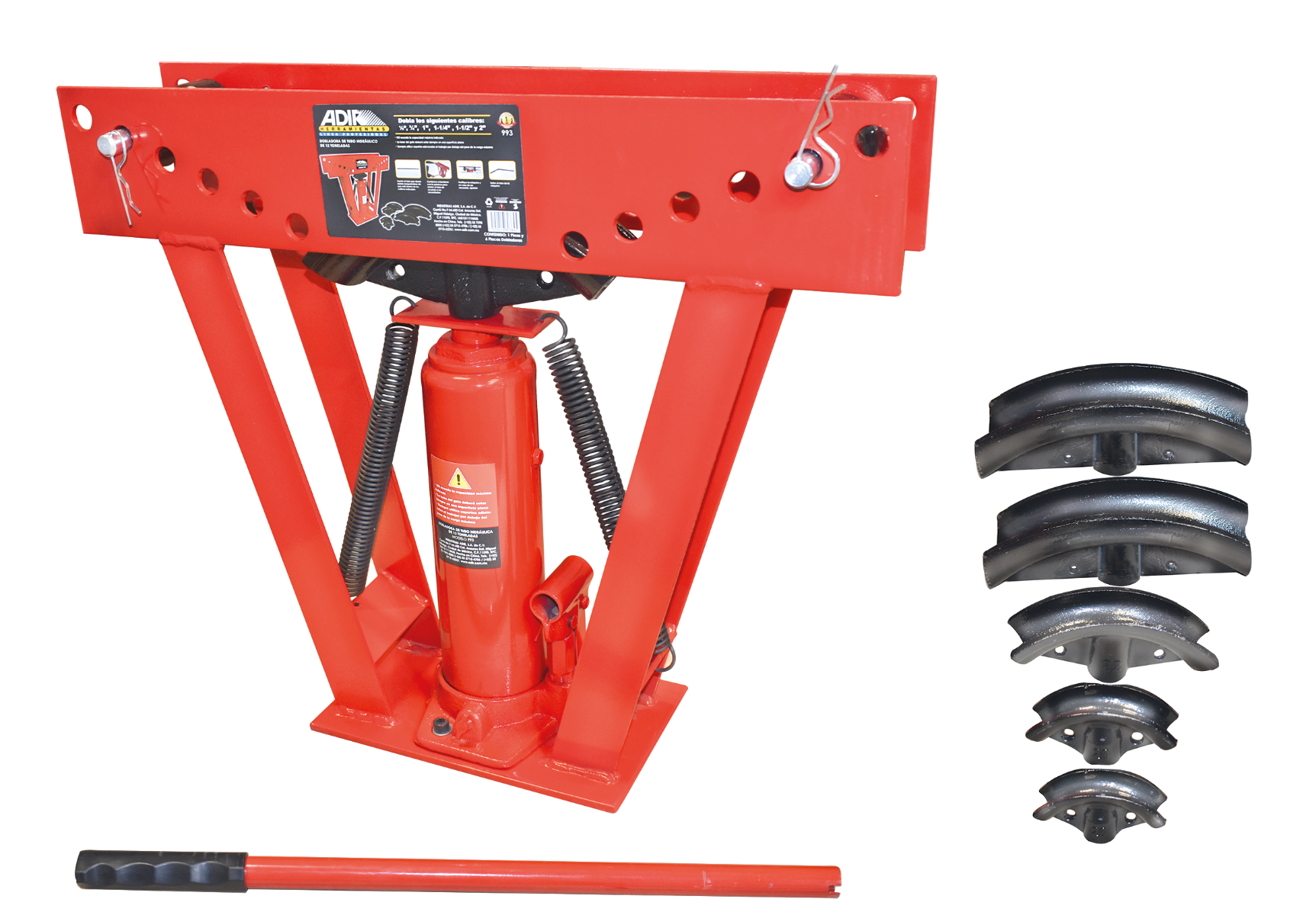 Doblador de Tubo Hidráulico 12Ton 993 Adir