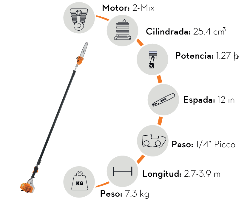 Motosierra telescópica HT 75 Stihl