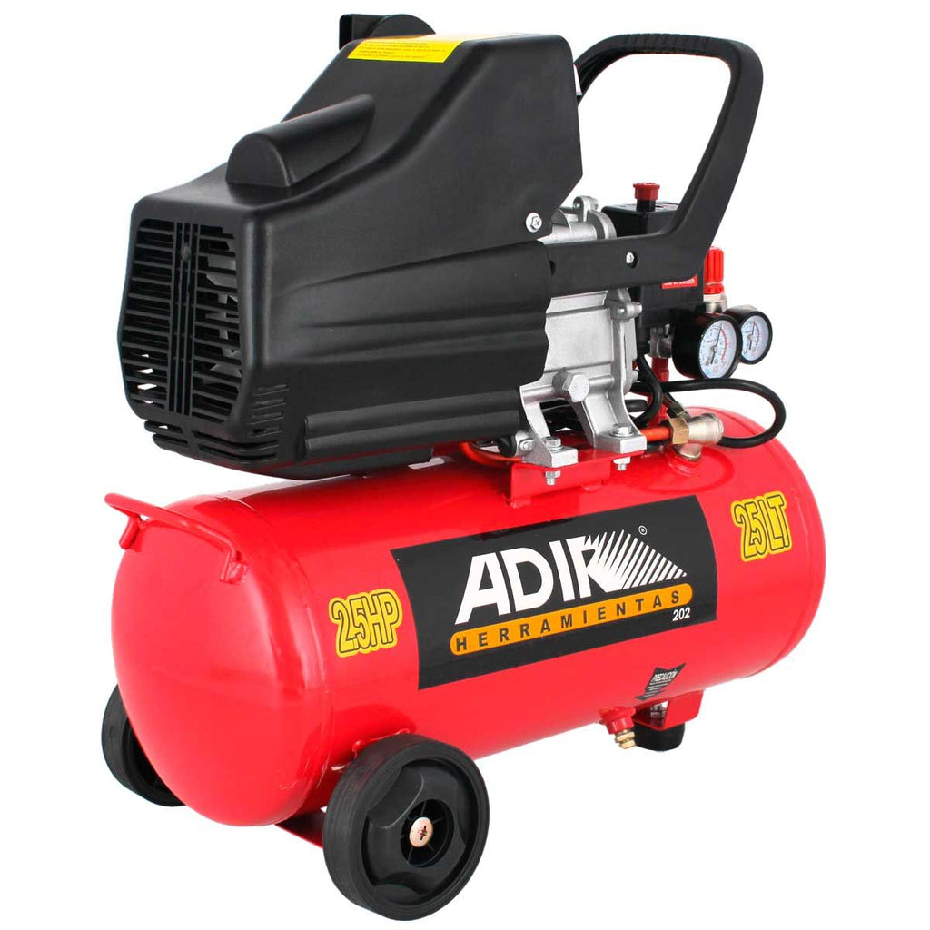 Combo Compresora Pistola y Manguera  25L 2.5HP 202 ADIR
