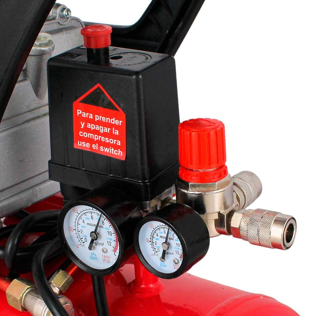 Combo Compresora Pistola y Manguera  25L 2.5HP 202 ADIR