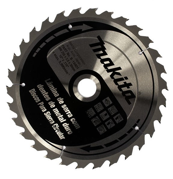 Sierra Para Madera 10" 30 Dientes B-19401 Makita