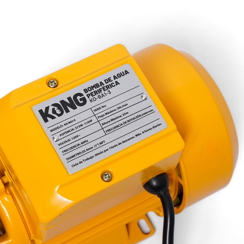 Bomba Periferica 1/2 HP KO-BA1-3 Kong