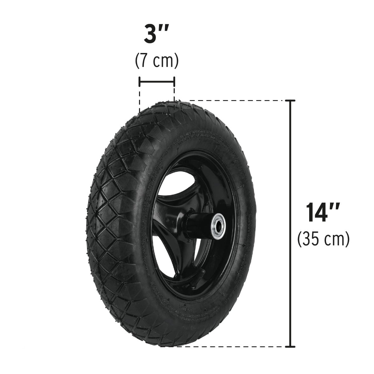 Carretilla 4.5 ft3 gris Neumática 22647 CAP-4NB Pretul
