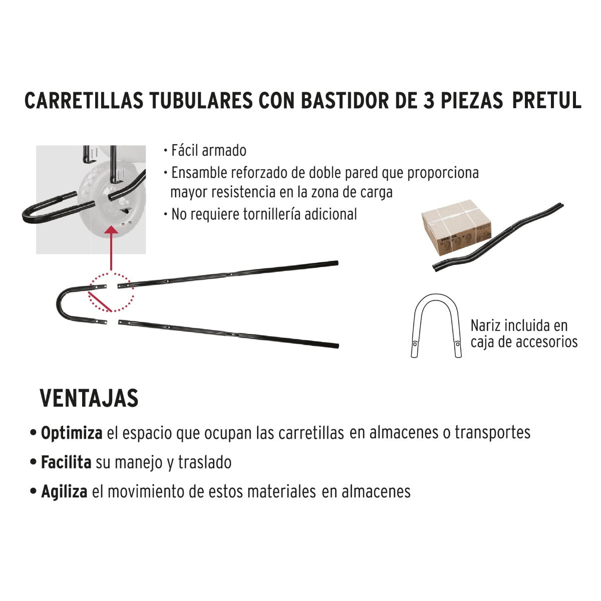 Carretilla 4.5 ft3 gris Neumática 22647 CAP-4NB Pretul