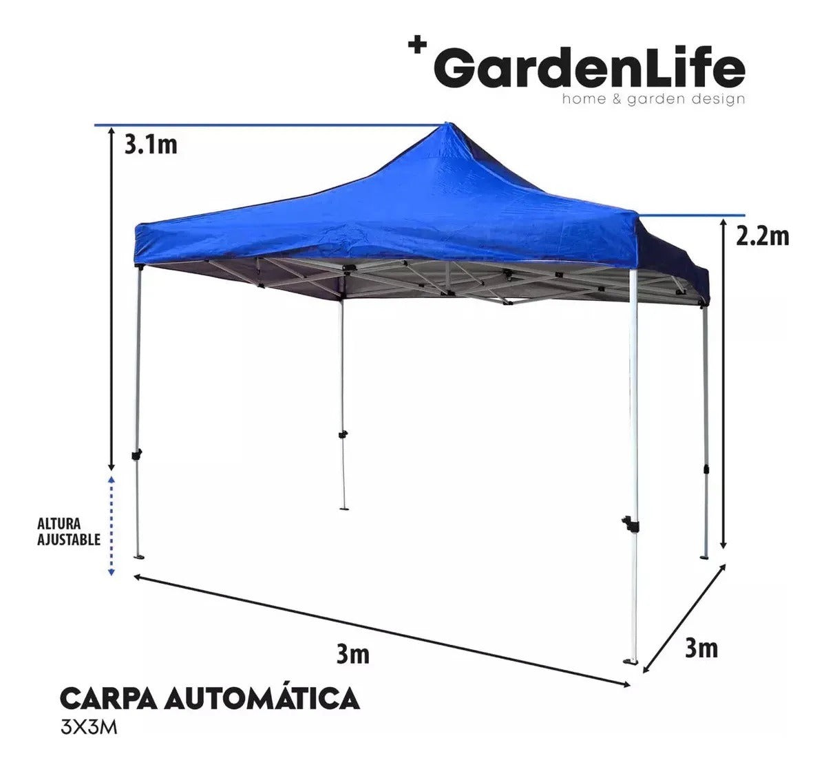 Carpa Automática 3X3M GA-PIR GardenLife