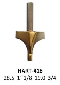 Broca para router corte redondeado 1-1/8 Pulg cobalto 418 Micro