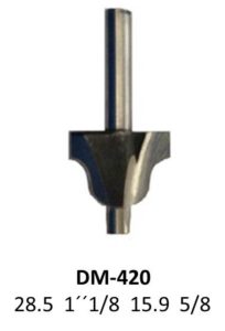 Broca para router corte romana 1-1/8 Pulg 420 Micro