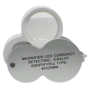 Lupa para Joyero con Led UV 25 mm 40X 260667 OBI