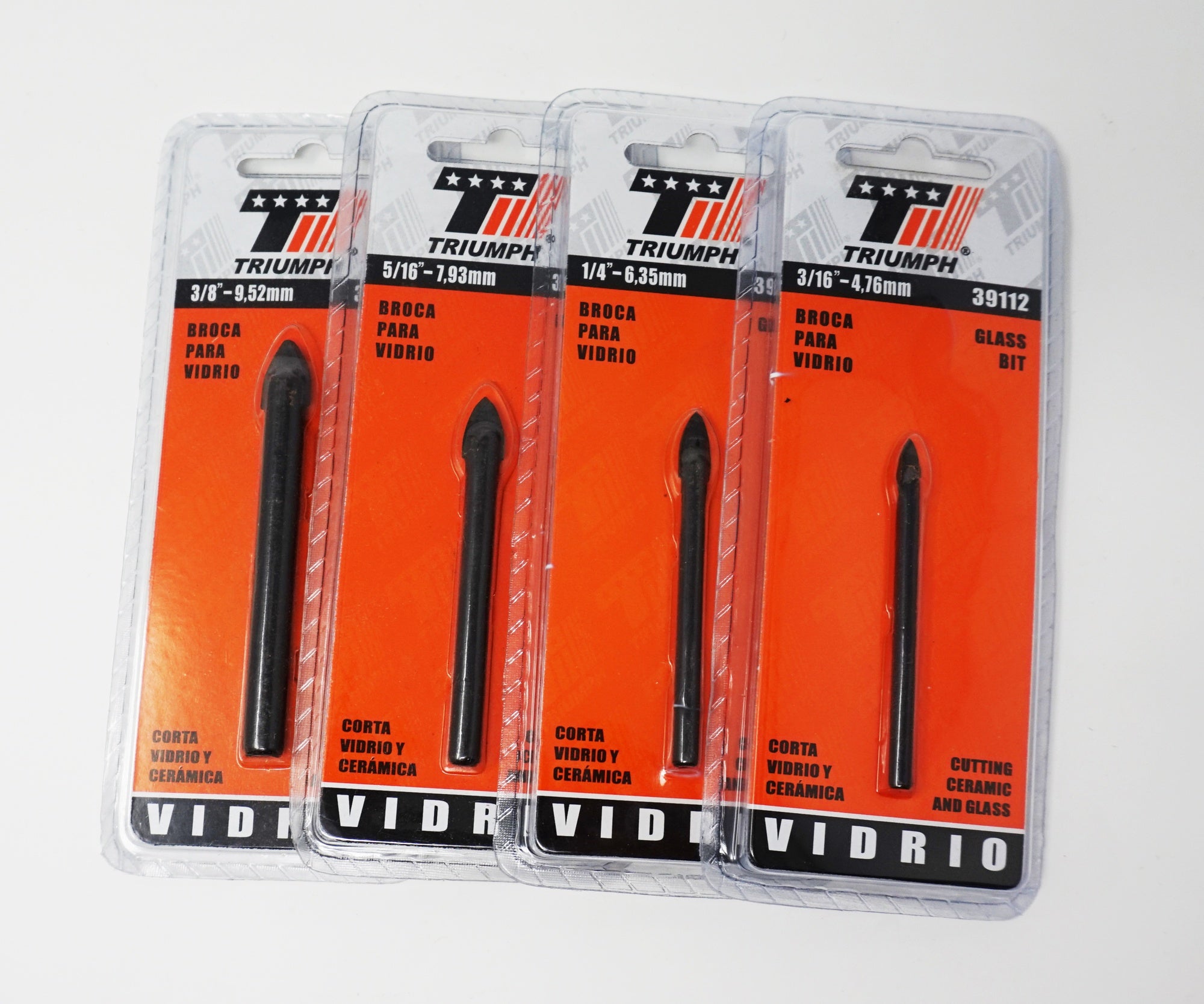 Broca para vidrio medida 1/4 Pulg Triumph