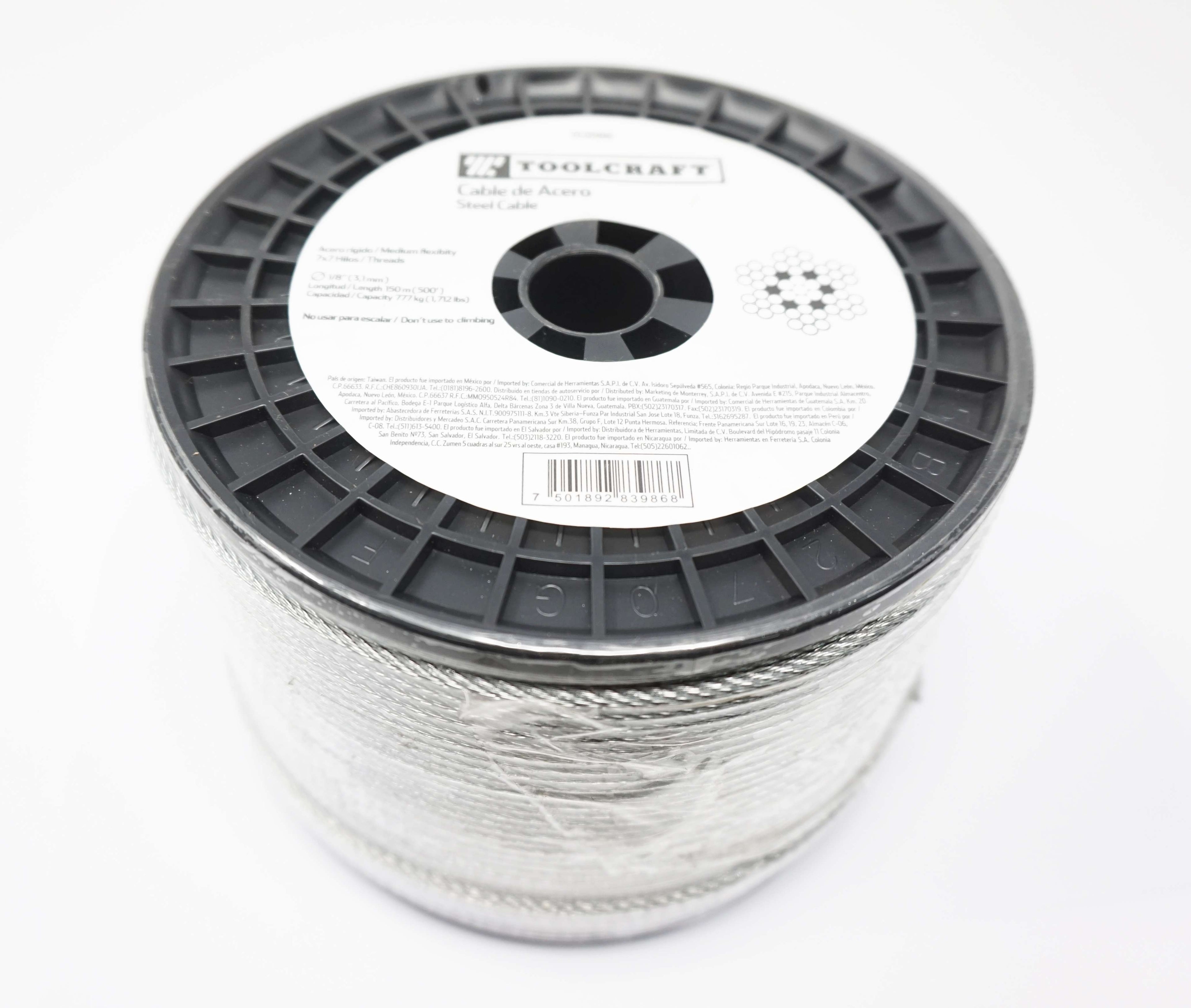 Cable de acero 3/16 Pulg 75 Mts 213508 OBI
