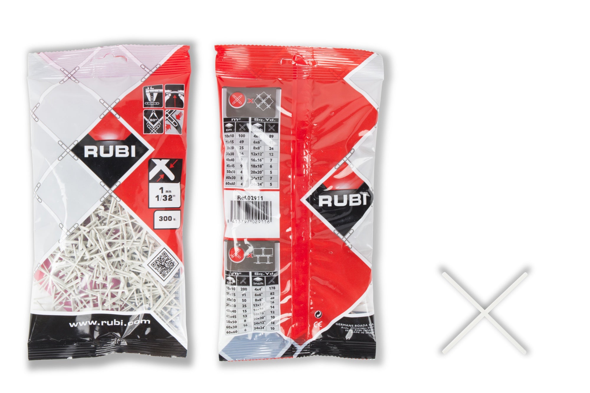 Crucetas 300Pz 1 mm Rubi