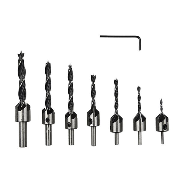 Juego de brocas avellanador 7 Pz 1/8 - 3/8 211692 OBI