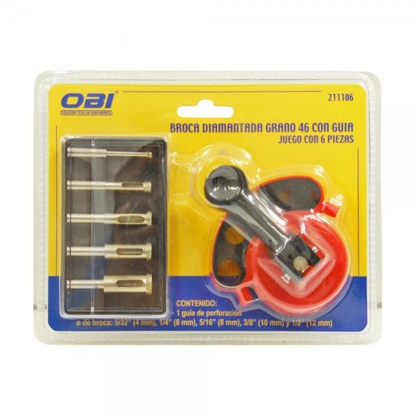 Juego de brocas de diamante con guía 5pz 211106 OBI