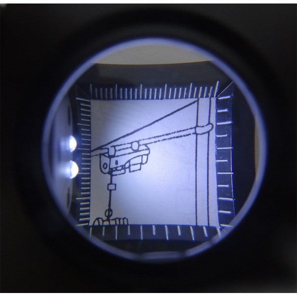 Lupa cuenta hilo con led 30mm 8X metal cristal Th9005B 260622 Obi