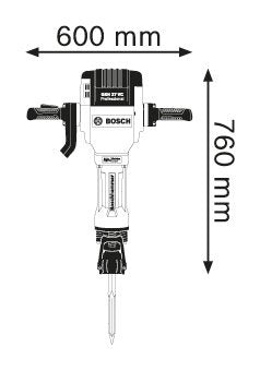 Martillo demoledor 1500W 1130A Bosch