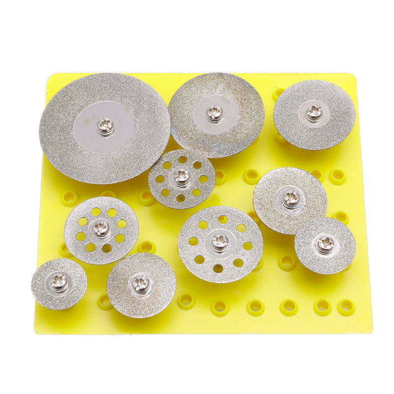Mini discos diamantados juego con 10 Pz 290103 OBI