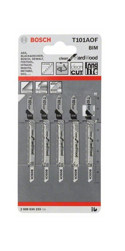 Segueta para caladora T101BIF/T101AOF/T234X Bosch