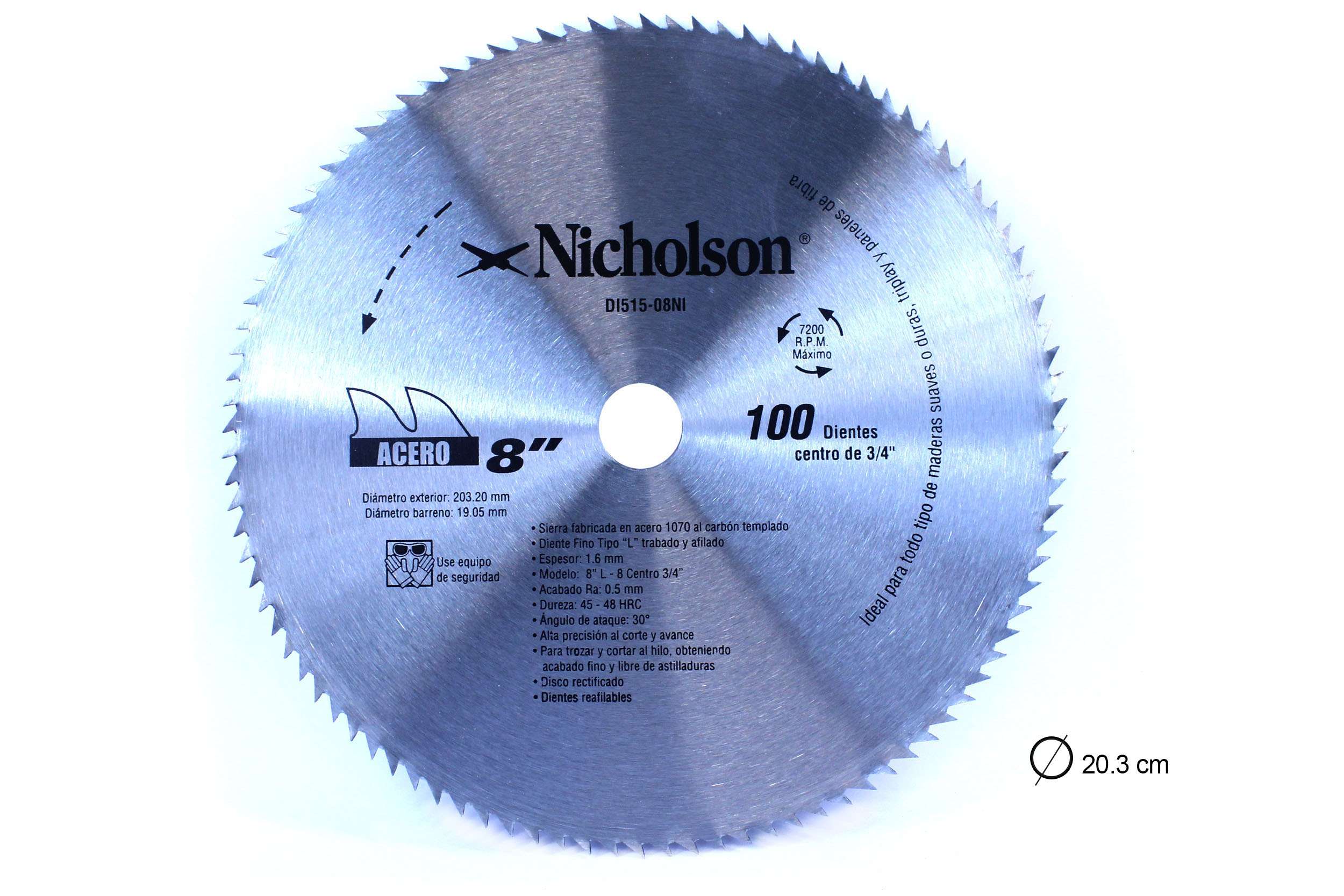Sierra para madera diente fino 3/4 Pulg 515-08 Nicholson