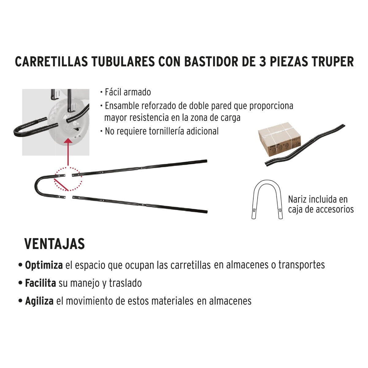Carretilla 5.5 ft3 Neumática 11752 CAT-50ND Truper