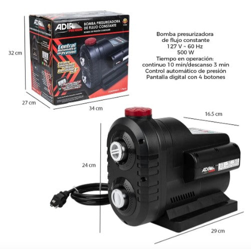 Bomba Presurizadora De Presión Constante 500W ADIR 11735