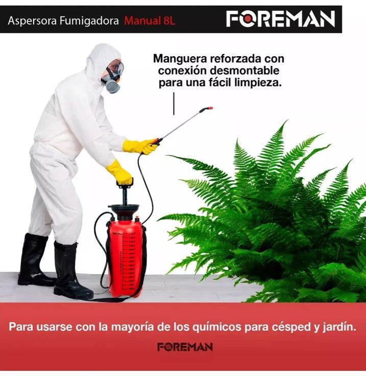 Aspersora fumigadora manual 8 Lts FOAFM8L FOREMAN