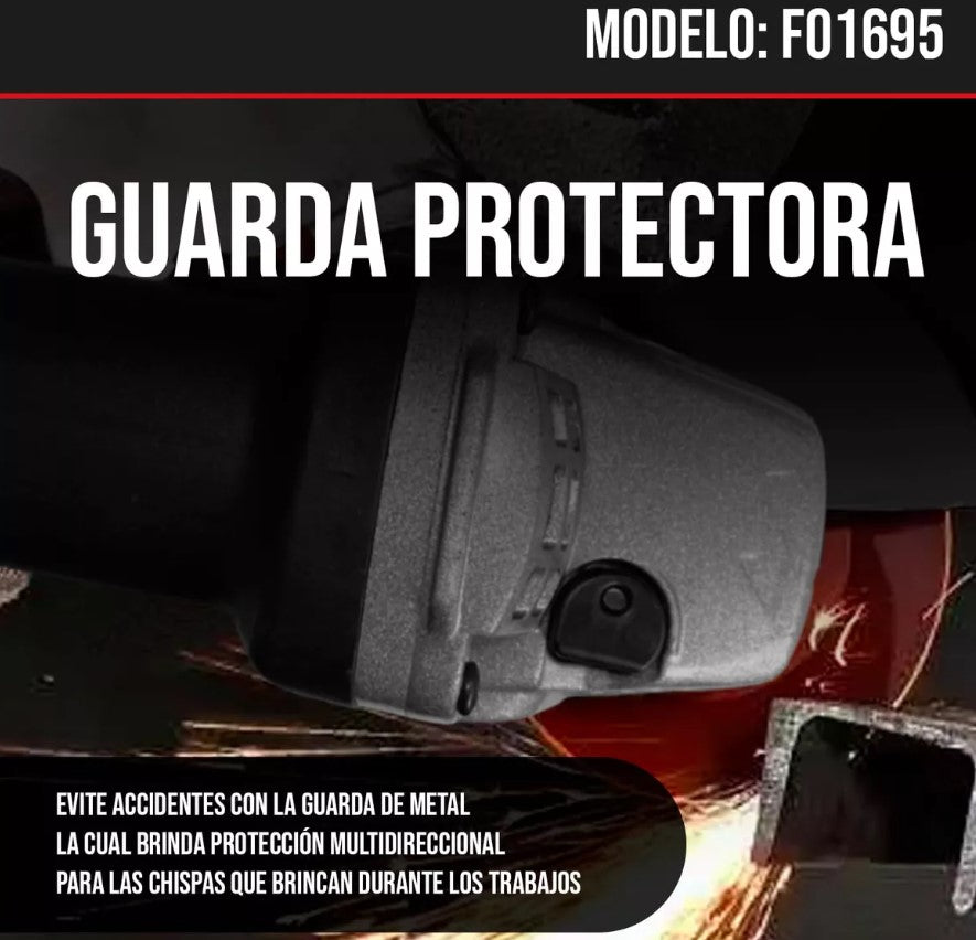 KIT TALADRO Y AMOLADORA ANGULAR CON ACCESORIOS FO1695 FOREMAN