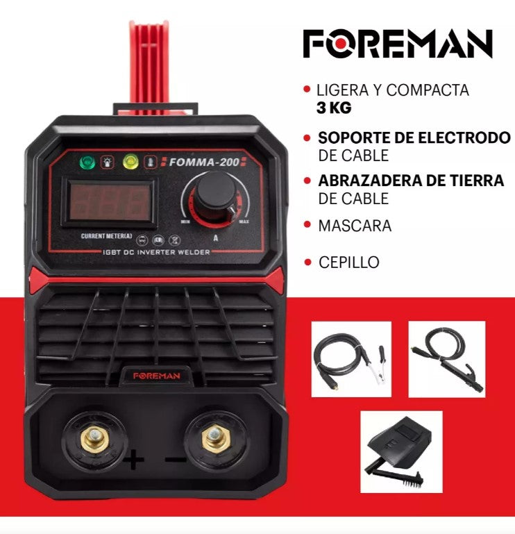 Soldadora inversora 200A FOMMA200 FOREMAN