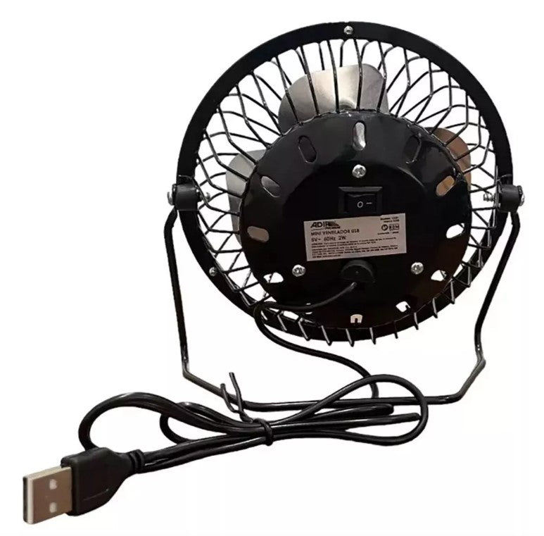 Ventilador de Escritorio 4” Mini Ventilador USB 4" 12391 ADIR