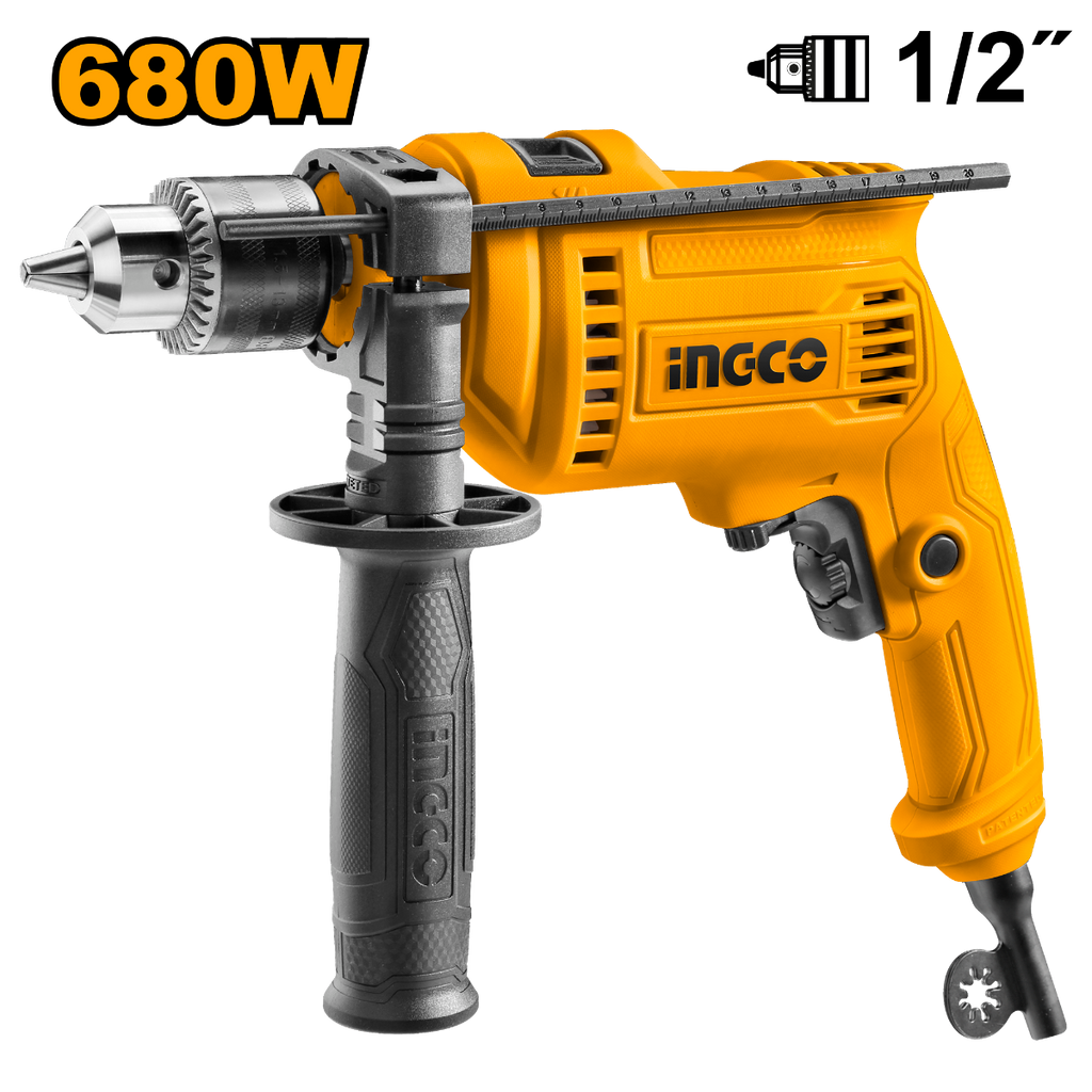 Taladro de Impacto 1/2" 680W UID6808 Ingco