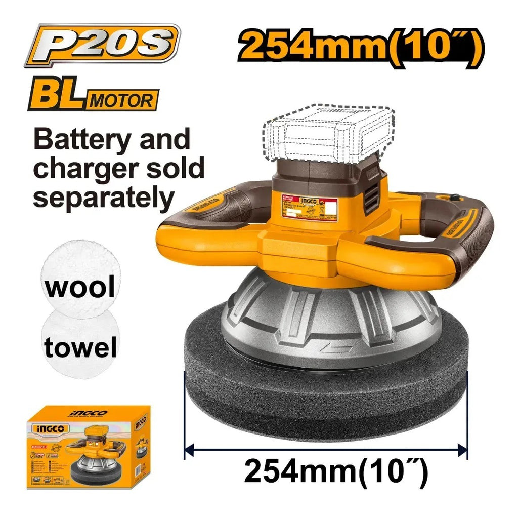 Pulidora Orbital 10” 20V COPLI202548 Ingco