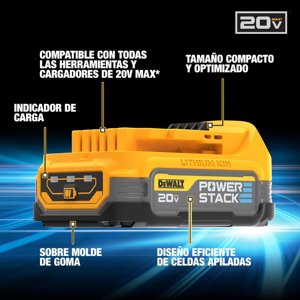 Batería POWERSTACK 1.7Ah 20V MAX* DCBP034-B3 DeWalt