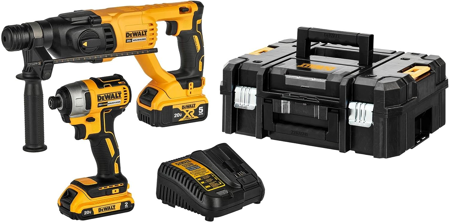 Combo Rotomartillo SDS Plus DCH133 + Atornillador DCF7871 20V Brushless DCK260D1P1T-B3 DeWalt
