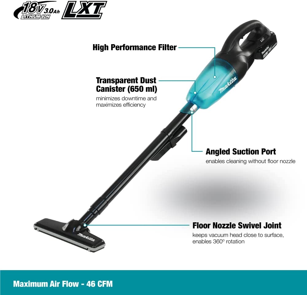 Aspiradora inalámbrica 18V DCL180RFB Makita
