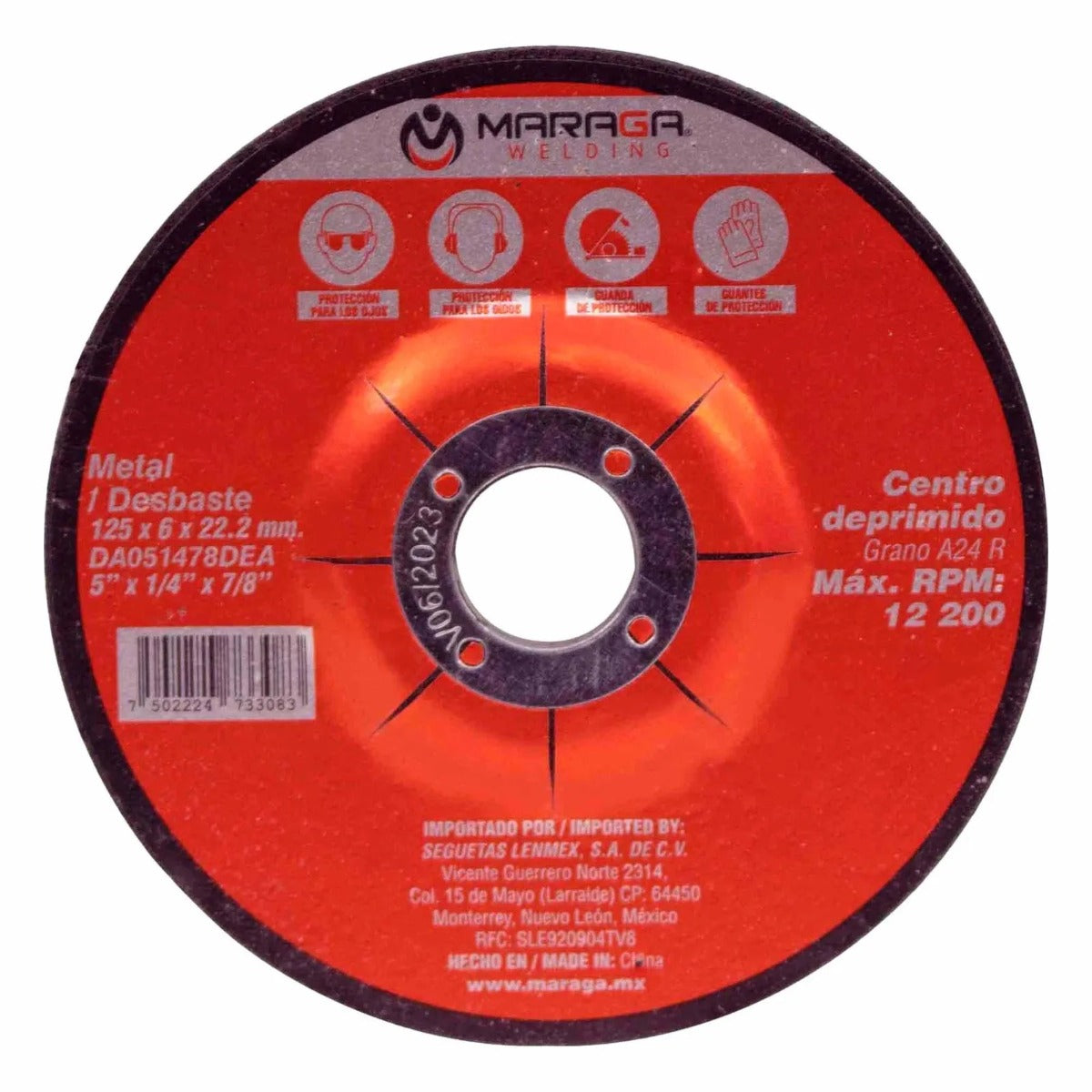 Disco de Desbaste Metal 5" Maraga