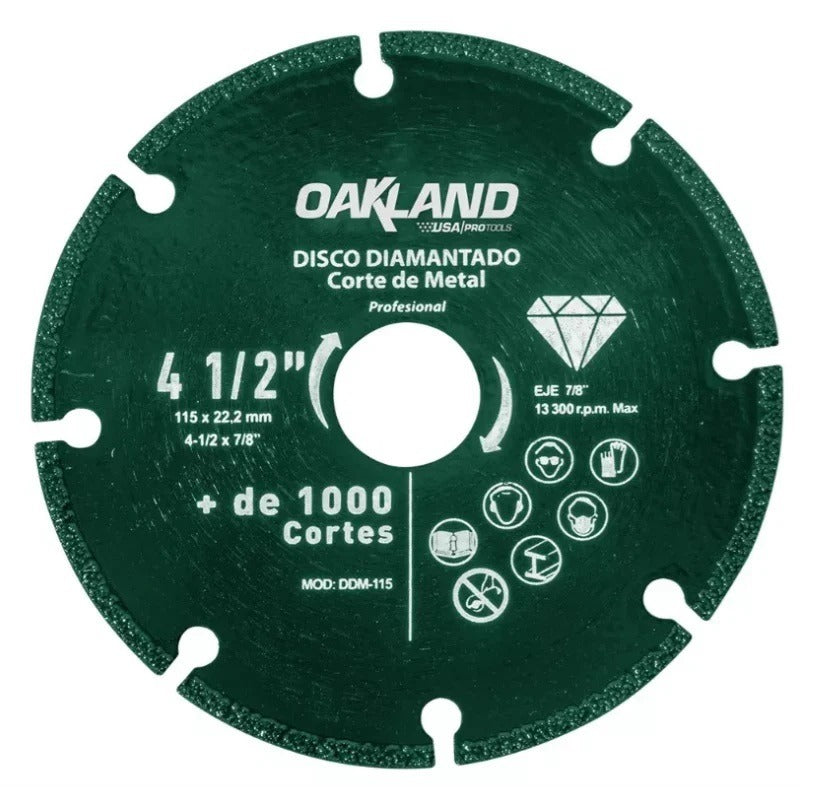 Disco Diamante Segmentado 4 1/2” DDM-115 Oakland