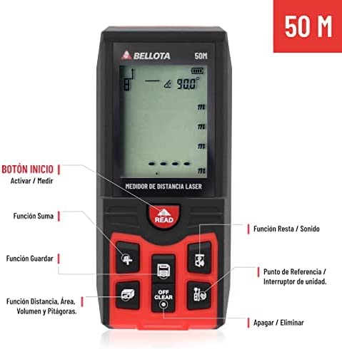 Medidor de Distancia Láser 50M LASER50M Bellota