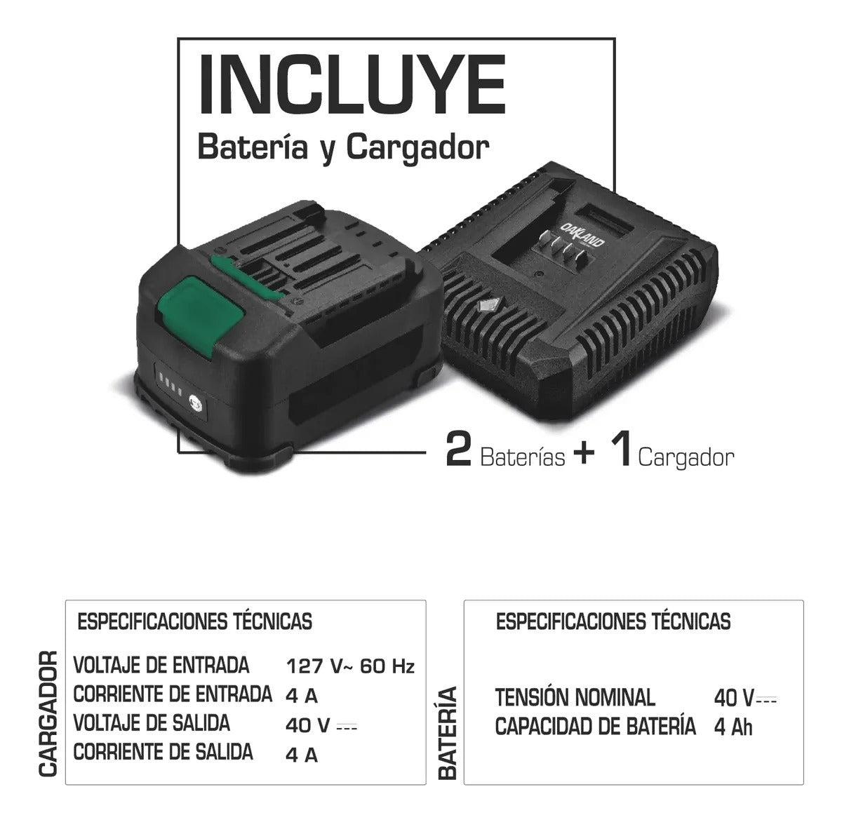 Esmeriladora 5” 40V AA-8500PT Oakland