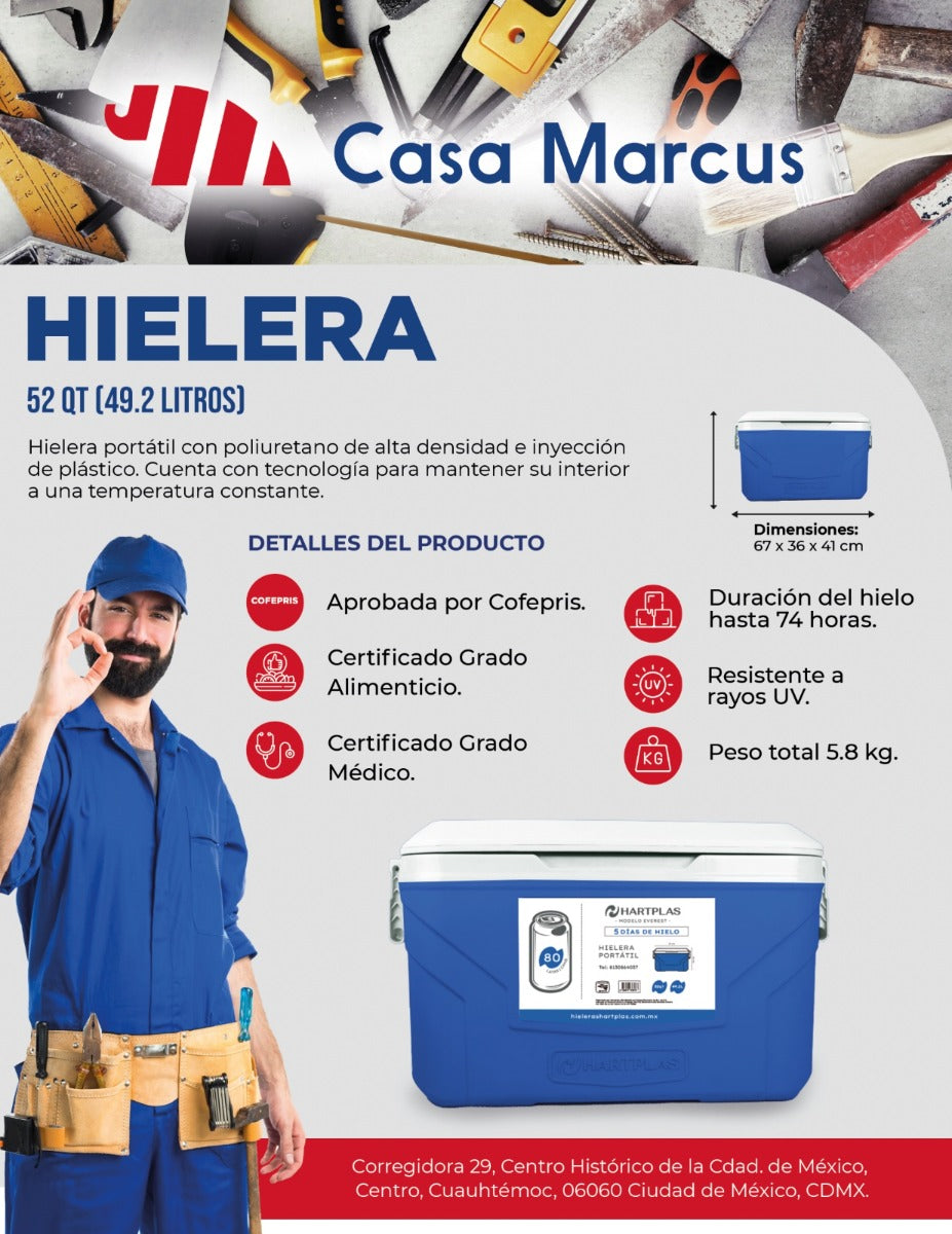 Hielera Everest 52 QT HARTPLAS