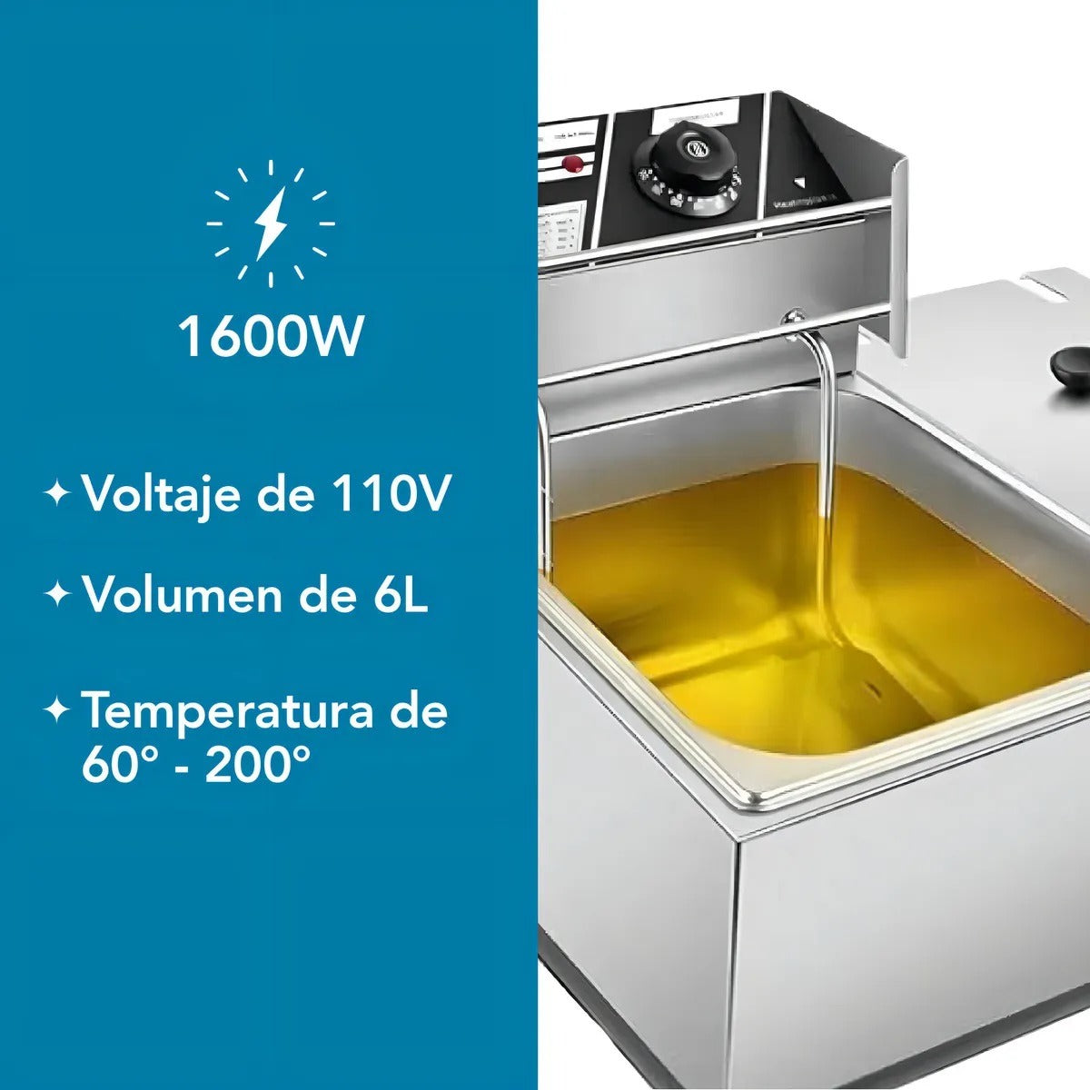 Freidora Aceite Eléctrica 6L SHTFRY01 Shtark