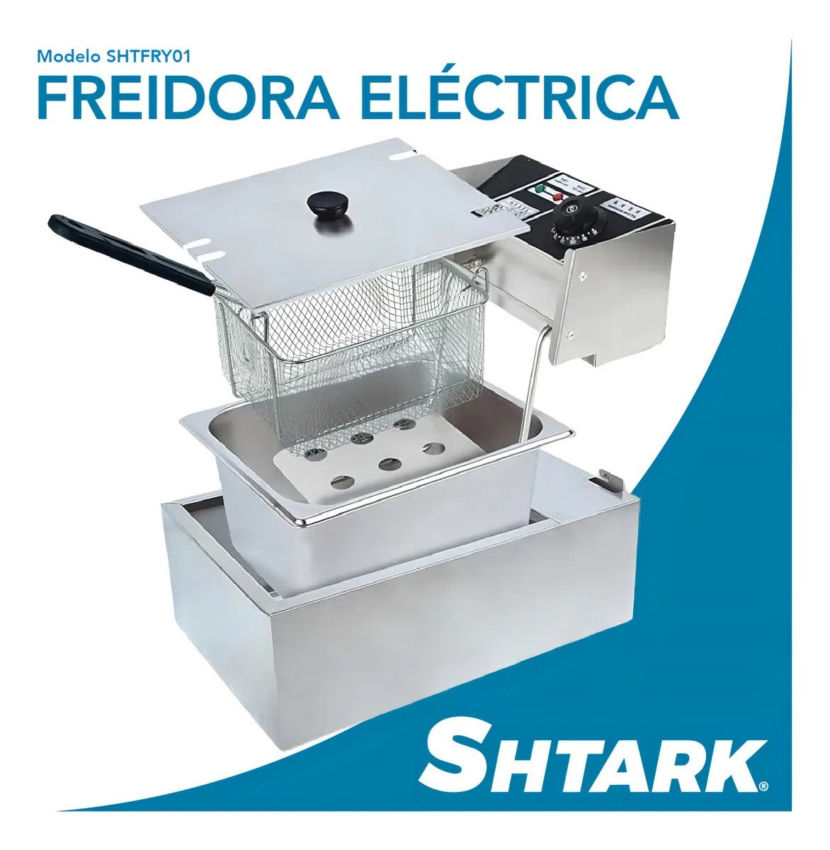 Freidora Aceite Eléctrica 6L SHTFRY01 Shtark