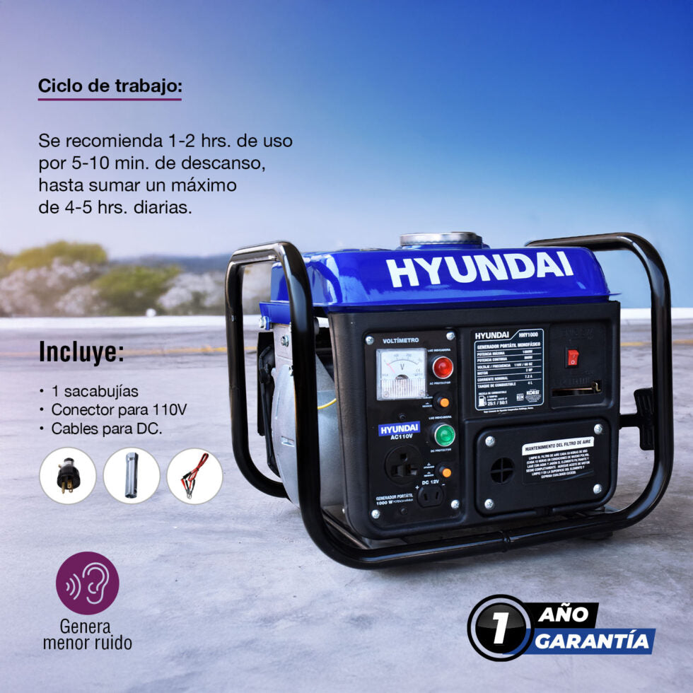 Generador a Gasolina HHY1000 Hyundai