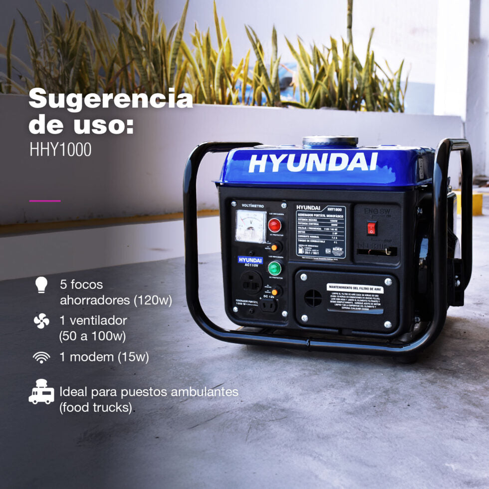 Generador a Gasolina HHY1000 Hyundai