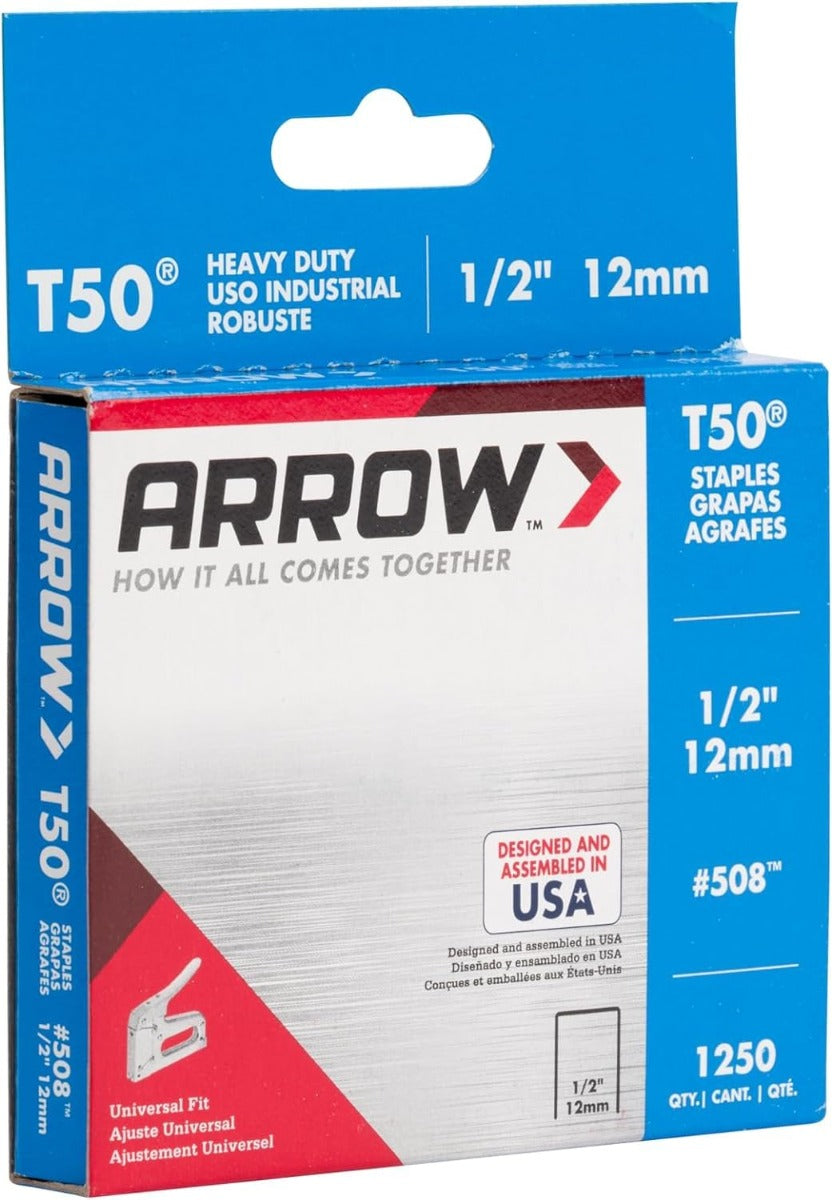 Grapas T50 1/2” #508 1250 Pzs Arrow