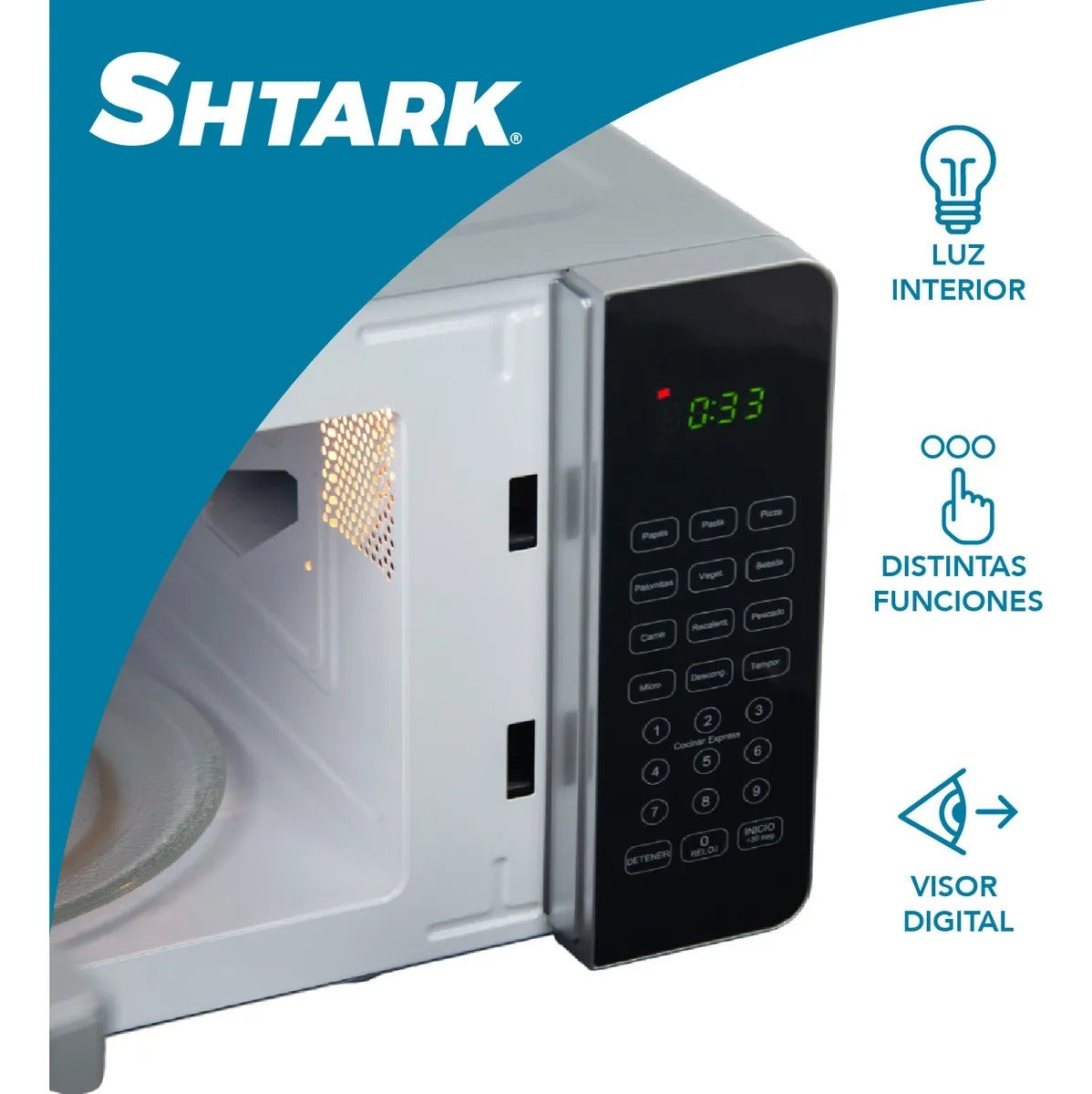 Horno De Microondas 7 Pies 700W SHT20L01 Shtark